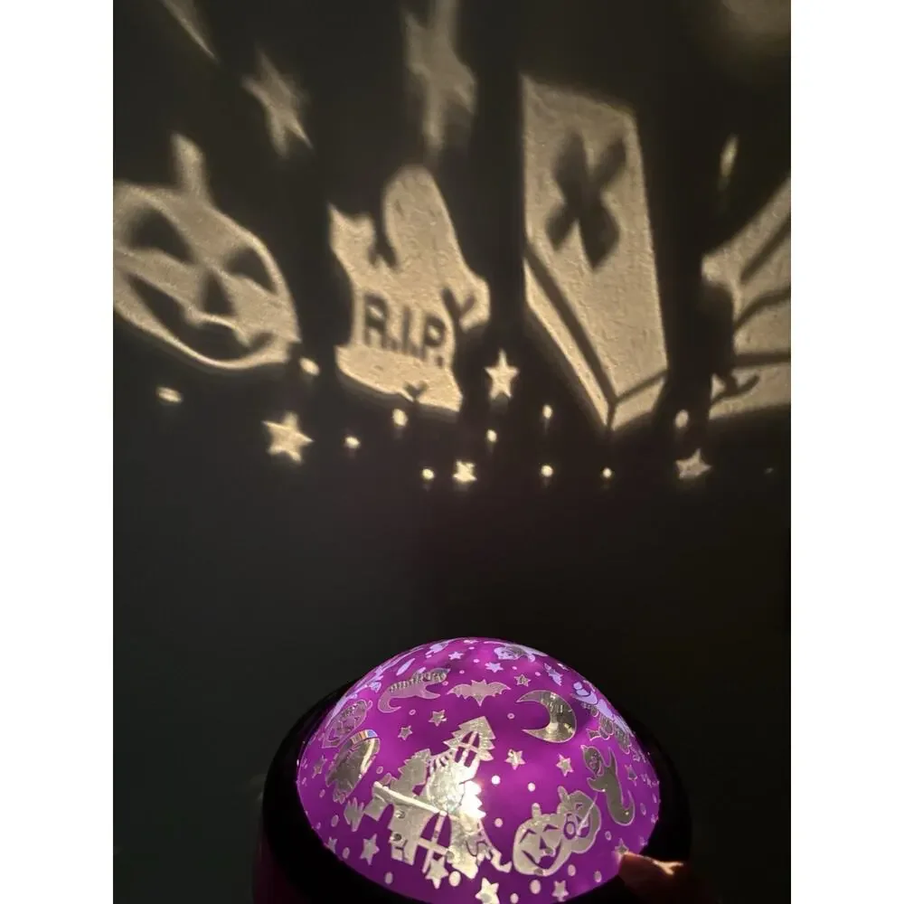 Vtg Totally Ghoul Shadow Lamp Original Box Halloween Rotating Light Show